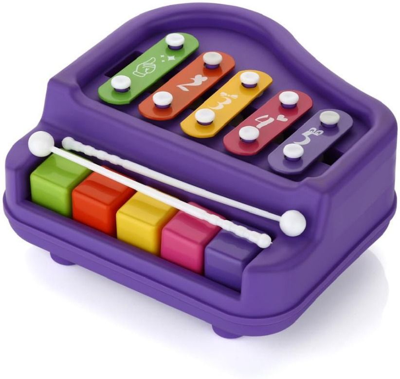smartkids 2 in 1 Piano Xylophone Toy for Toddlers,8 Multicolored Keyboard Xylophone Piano-picture-3