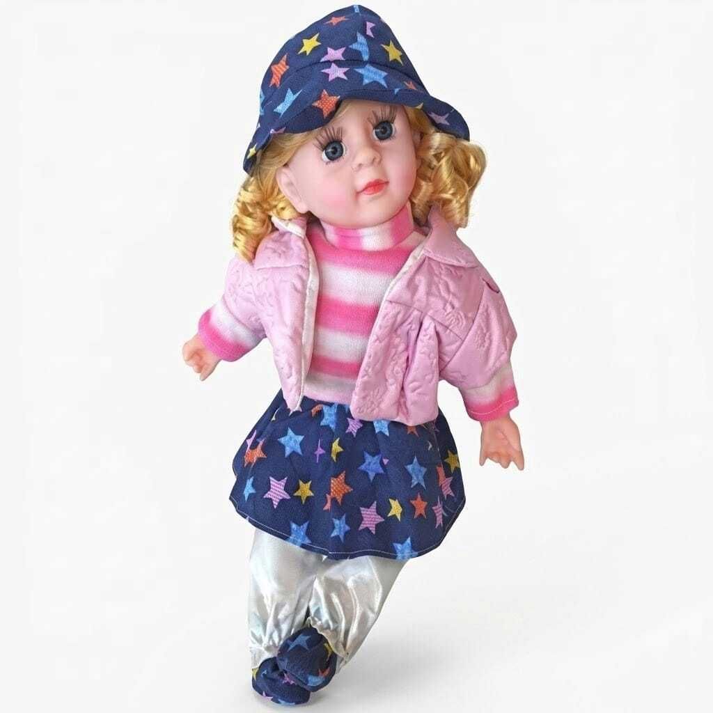 wubliq Musical Talking Baby Doll Soft Plush Singing Toy for Kids Pink Outfit-picture-33