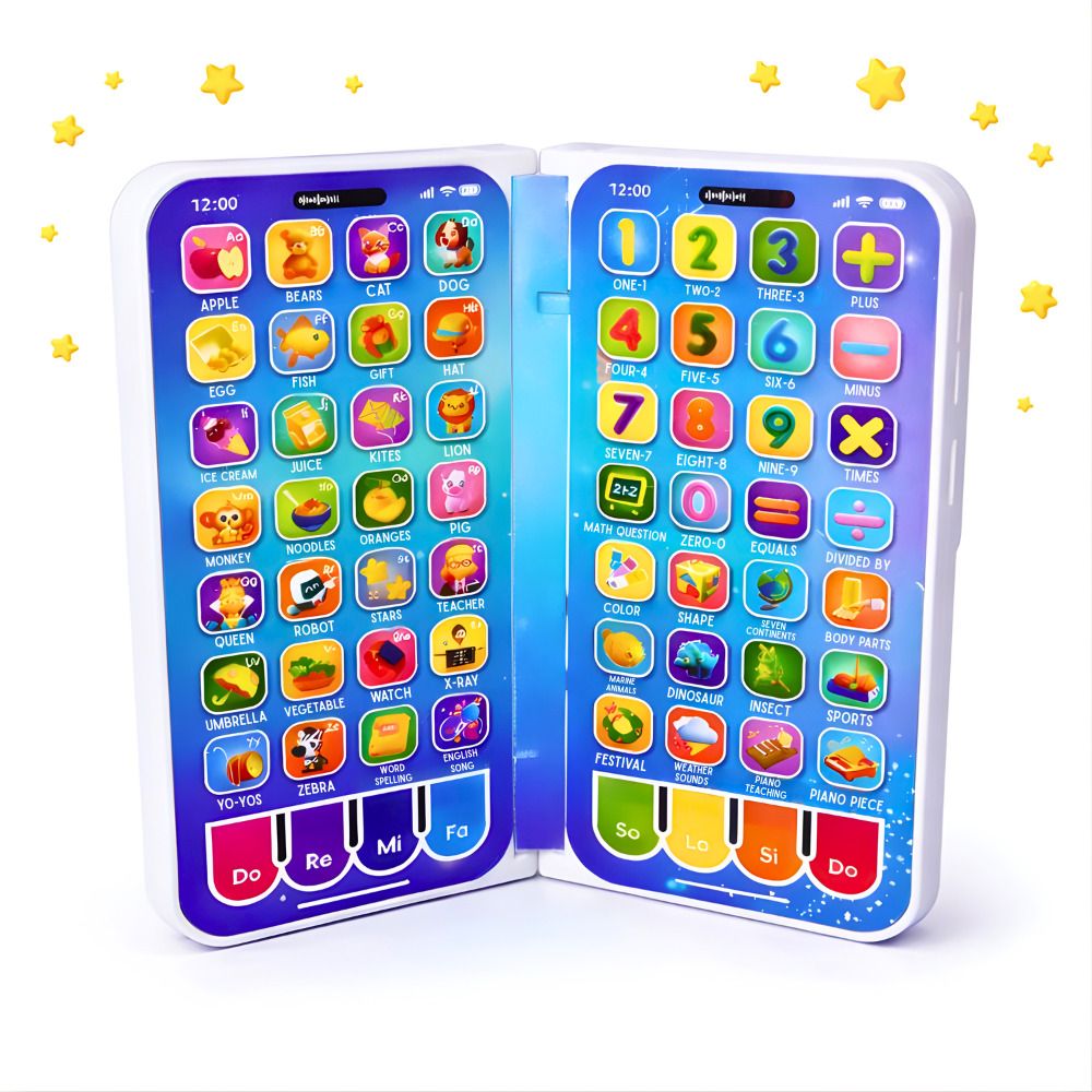 Foldable Kids Learning Phone Toy with 92 Interactive Keys Educational Smart Toy-image-17