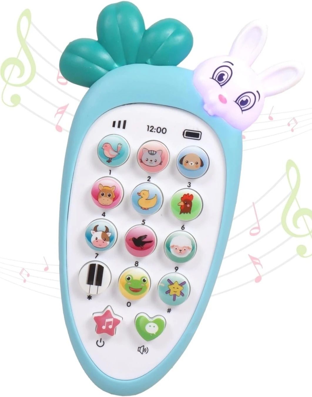 pluspoint Rabbit Mobile Phone Toy with Animal Sound Musical Songs for Kids-picture-5