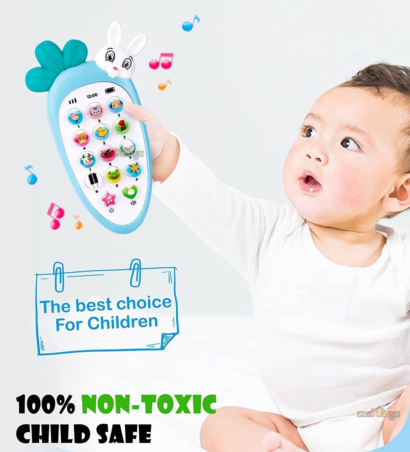 Musical Mobile Phone with Light and Sound Toy for Kids (Random Colors)-image-15