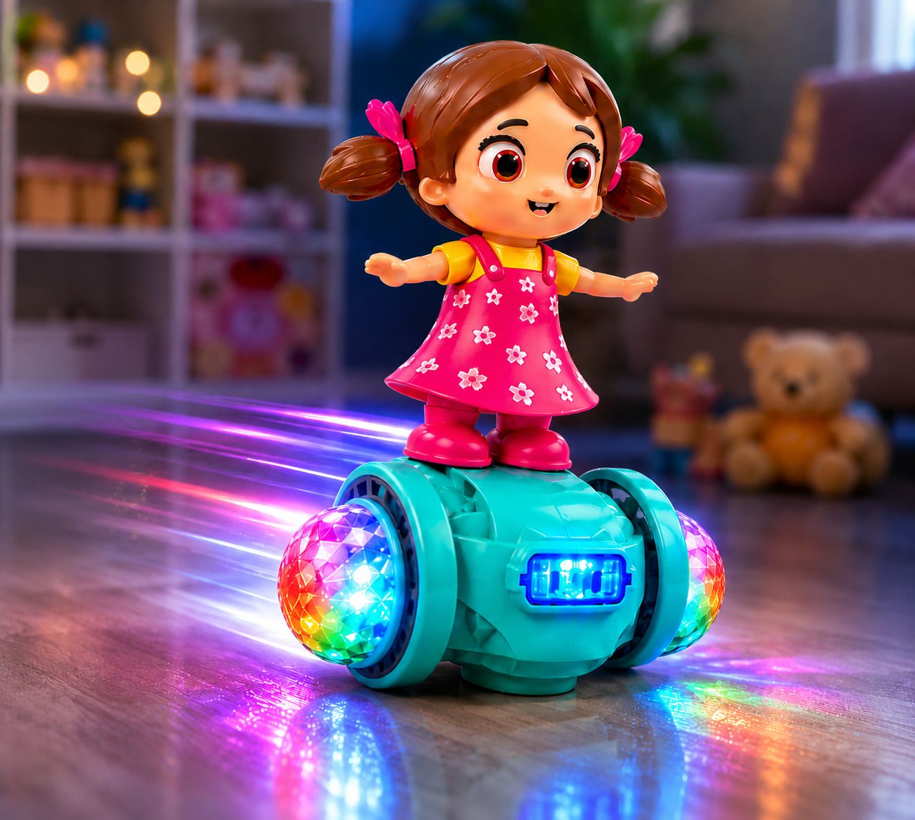 Dancing Girl Toy with Colorful Flashing LED Lights, Musical Sound Toy for Kids-image-48