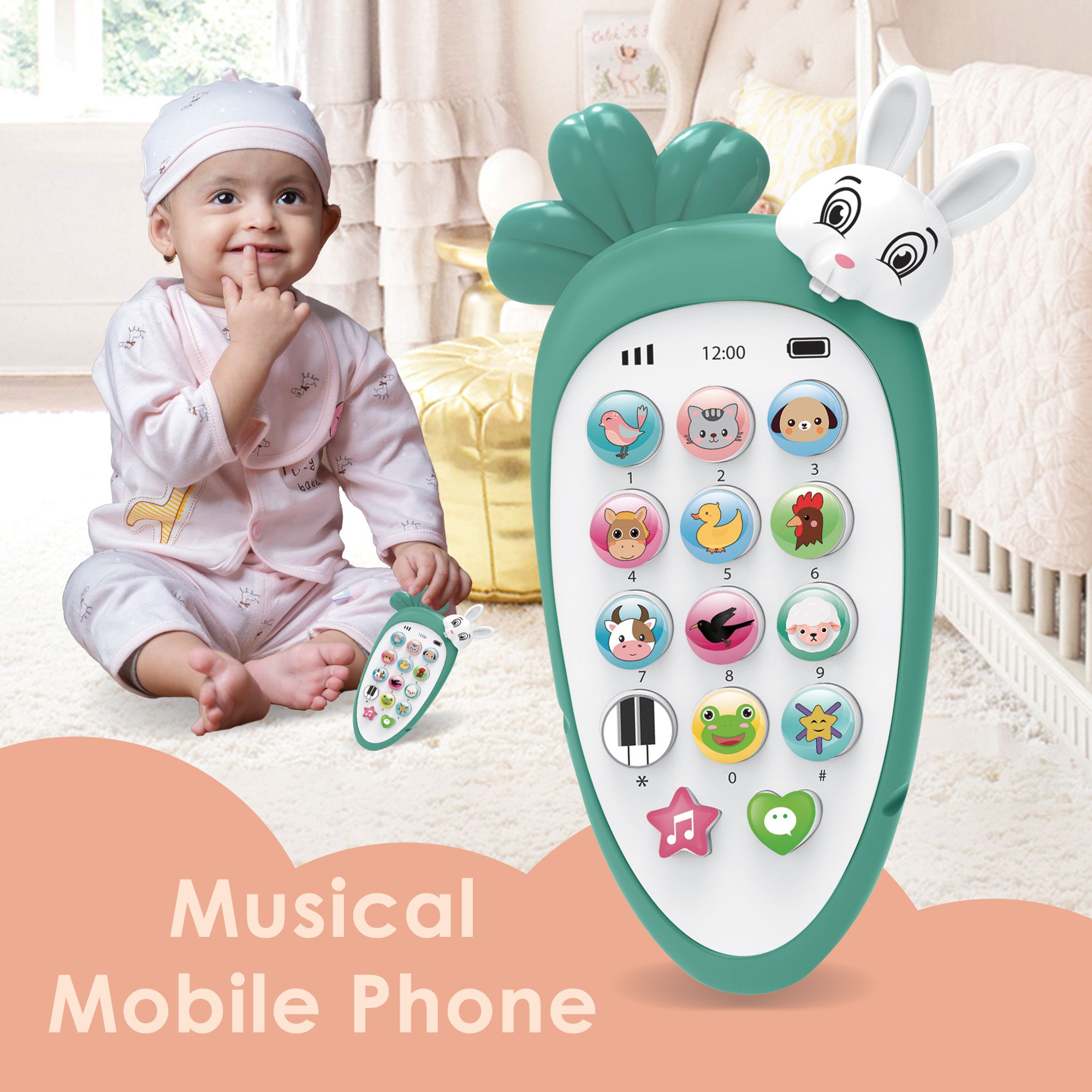 bsvr Smart Kids Rabbit Phone, Musical Sound Toys, Best Gift For Kids_BS211-picture-18