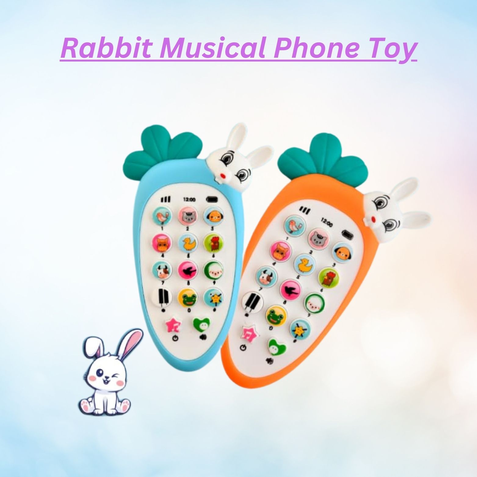 bsvr Smart Kids Rabbit Phone, Musical Sound Toys, Best Gift For Kids_BS217-picture-21