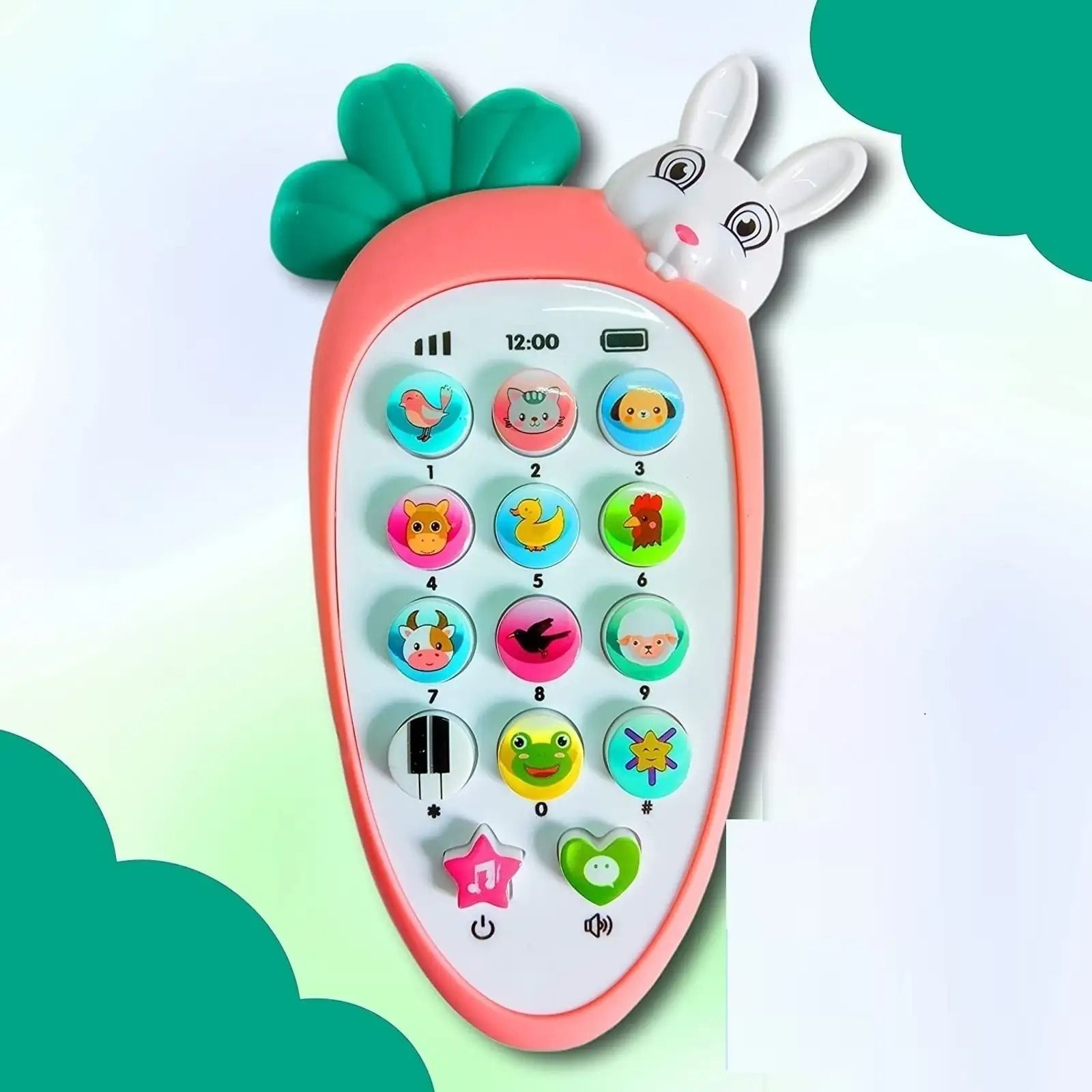 Mobile Phone for Kids Phone Small Phone Toy Musical Toys for Kids (Rabbit Phone)-image-38