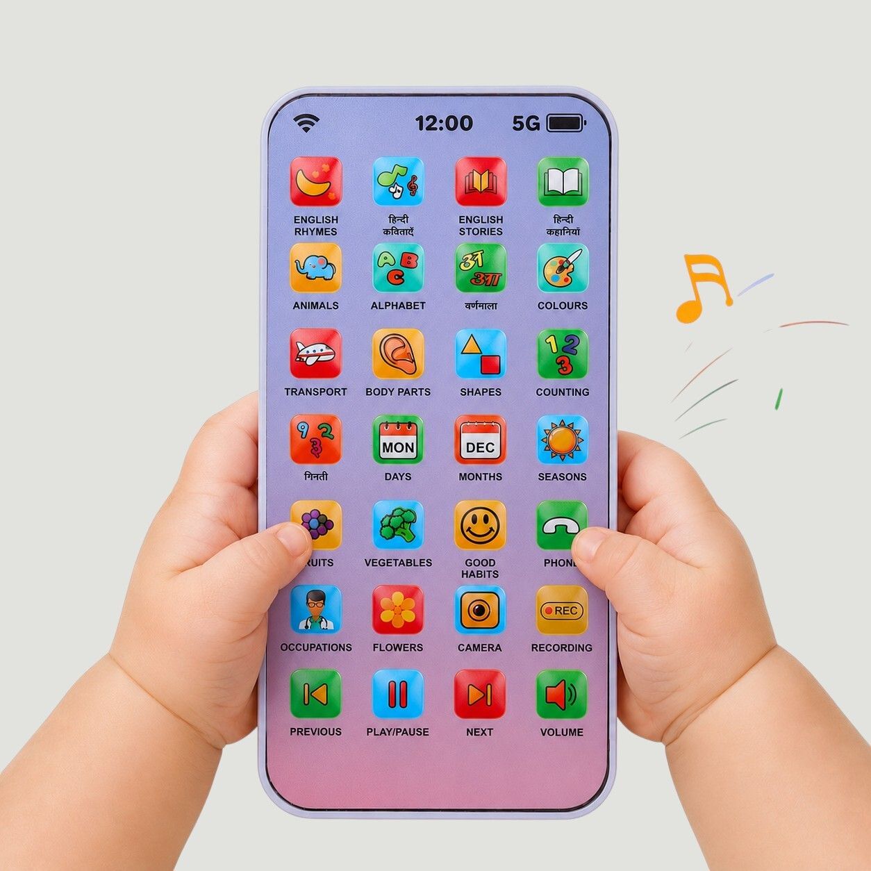 Interactive Baby Phone Toy with Songs Rhymes and Learning-image-8