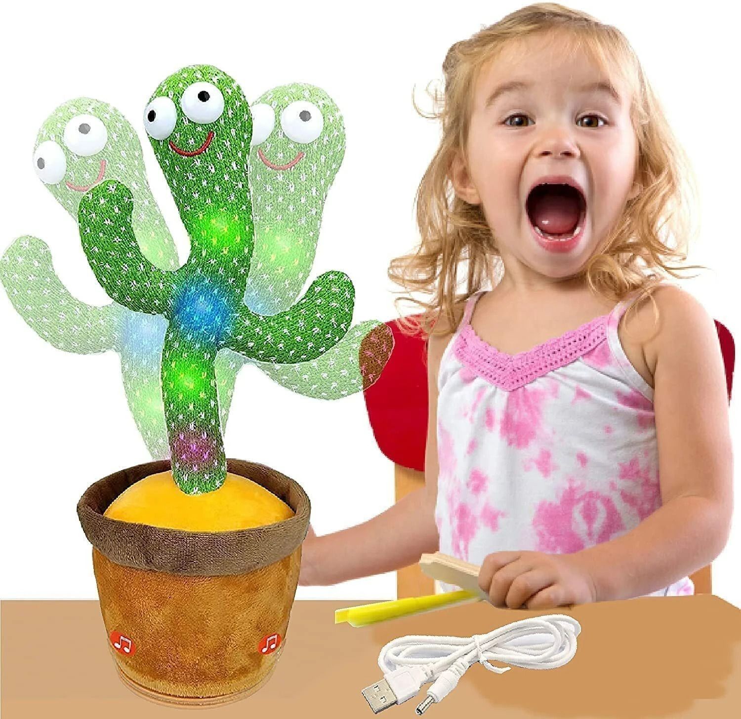 Dancing & Talking Cactus Toy for Baby | Singing Cactus | Repeats your Voice