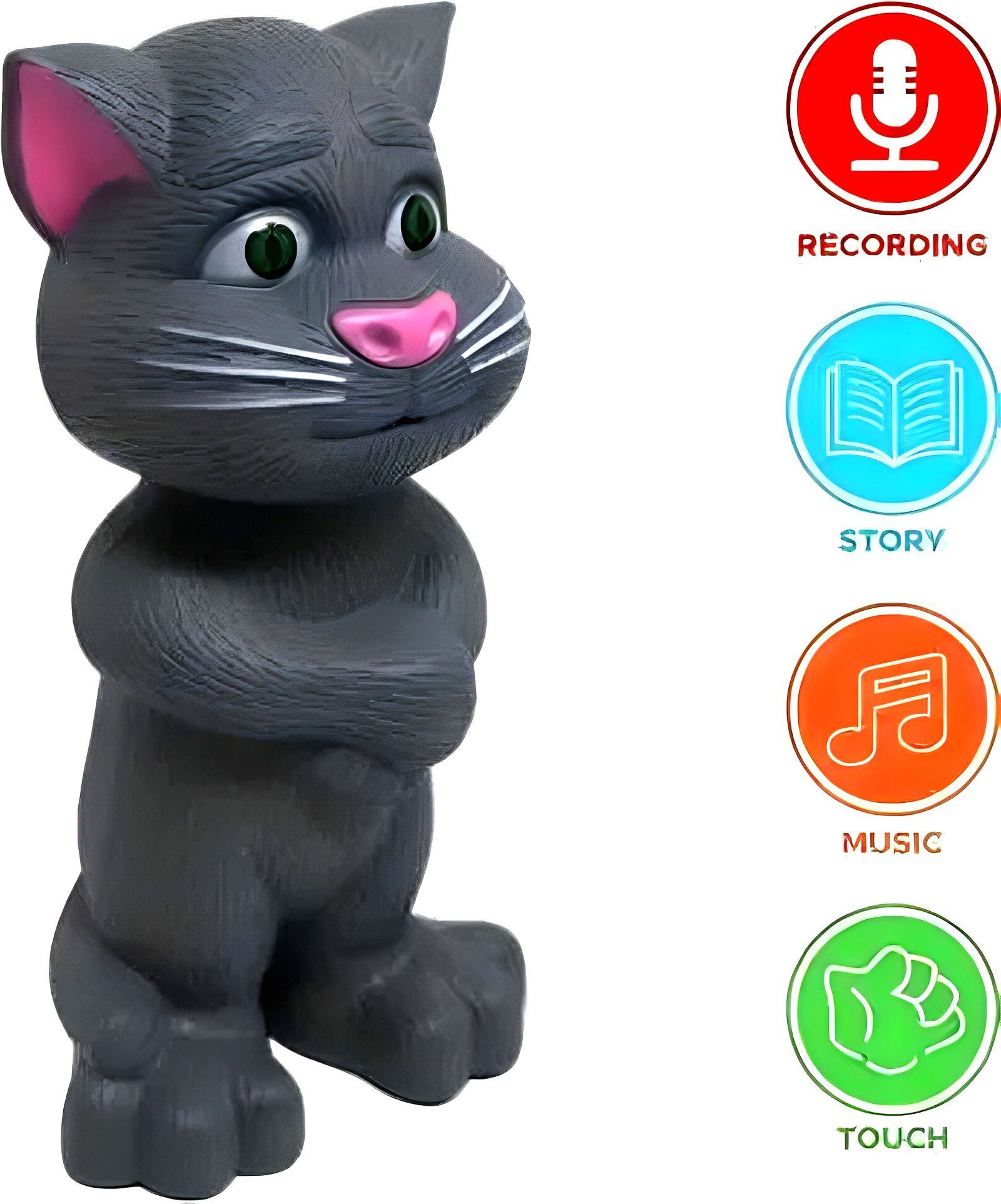 Talking Tom Cat Toy for Kids Speaking Repeats What You Say | Musical Toy |-image-13