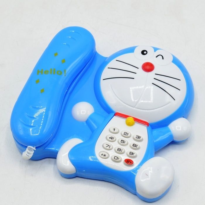 Kids Cartoon Shape Musical Landline Toy Phone with Keypad Model (pack of 1)