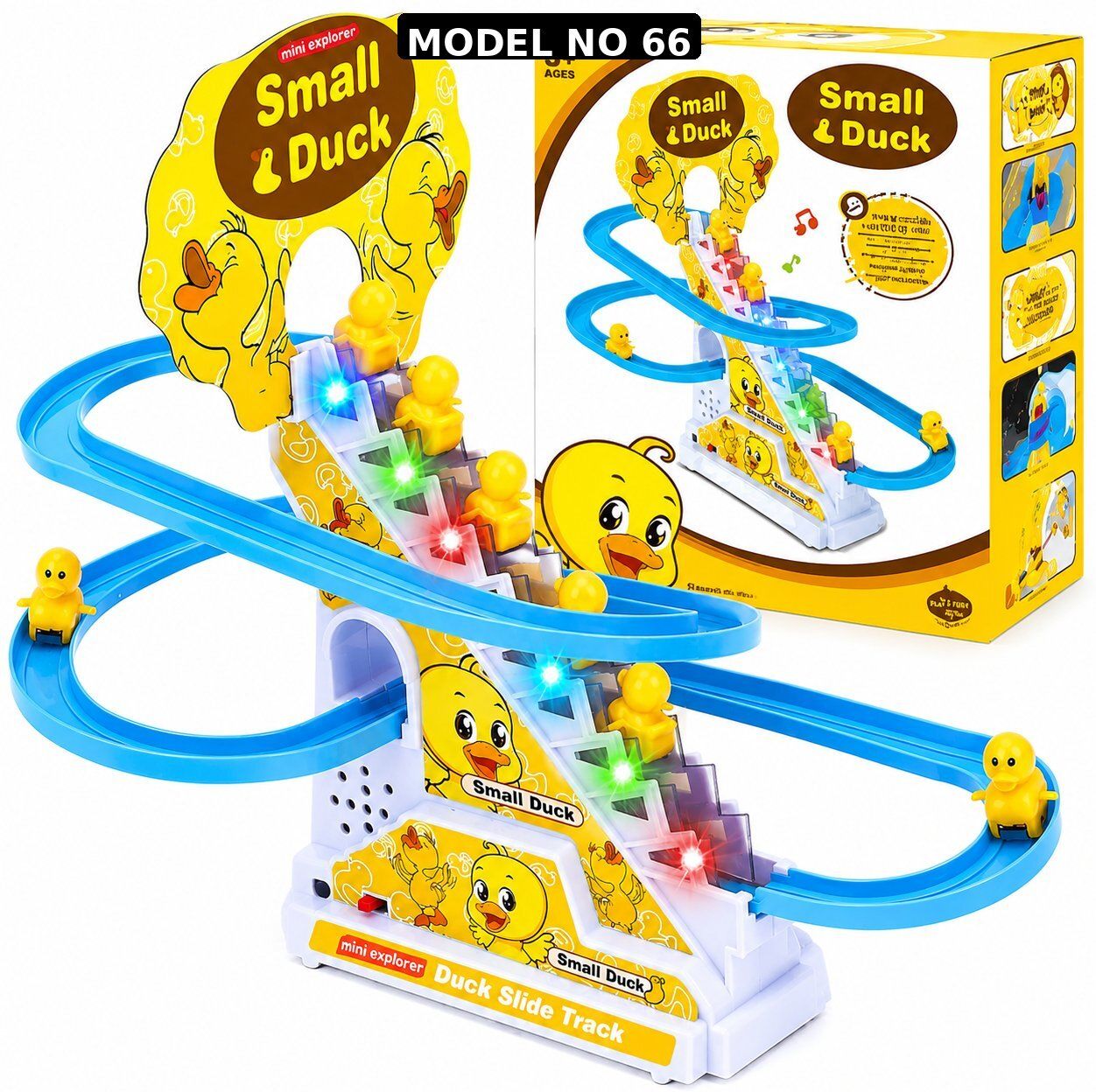 Happy Duck Track Set Toys for Kids Climbing Stairs Dancing Duck Slide Toy C6-image-42