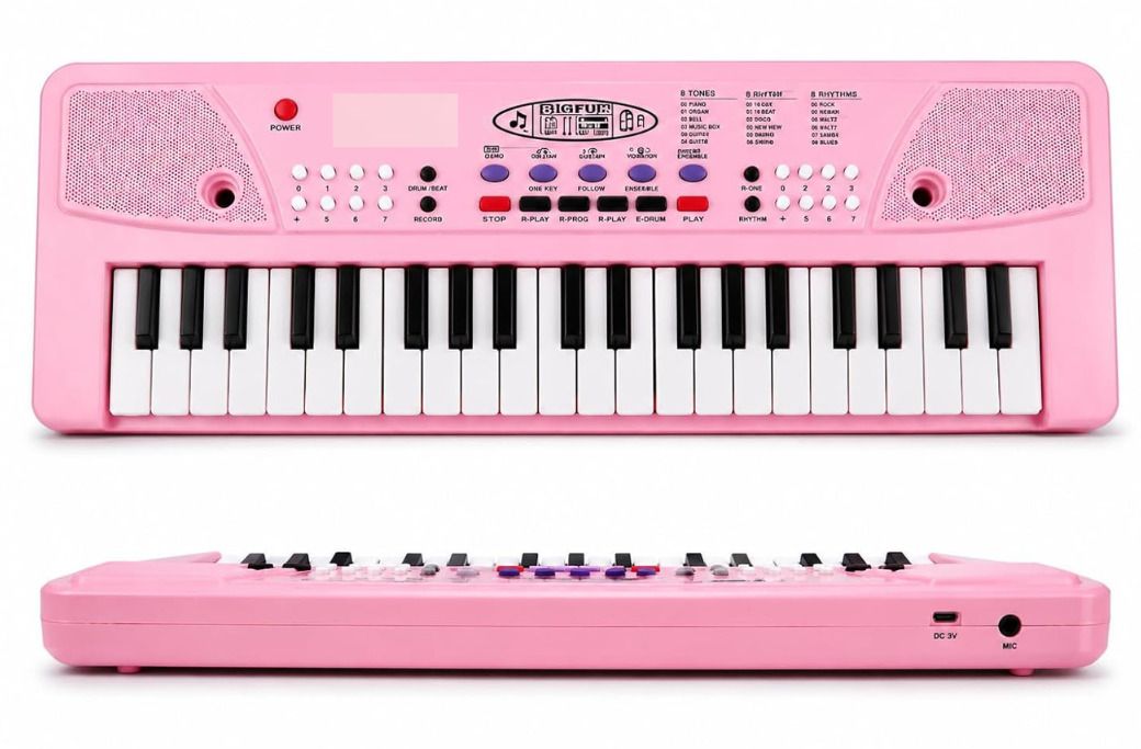 37-Key Electronic Musical Keyboard Toy | Kids Piano with Mic | Pink-image-20