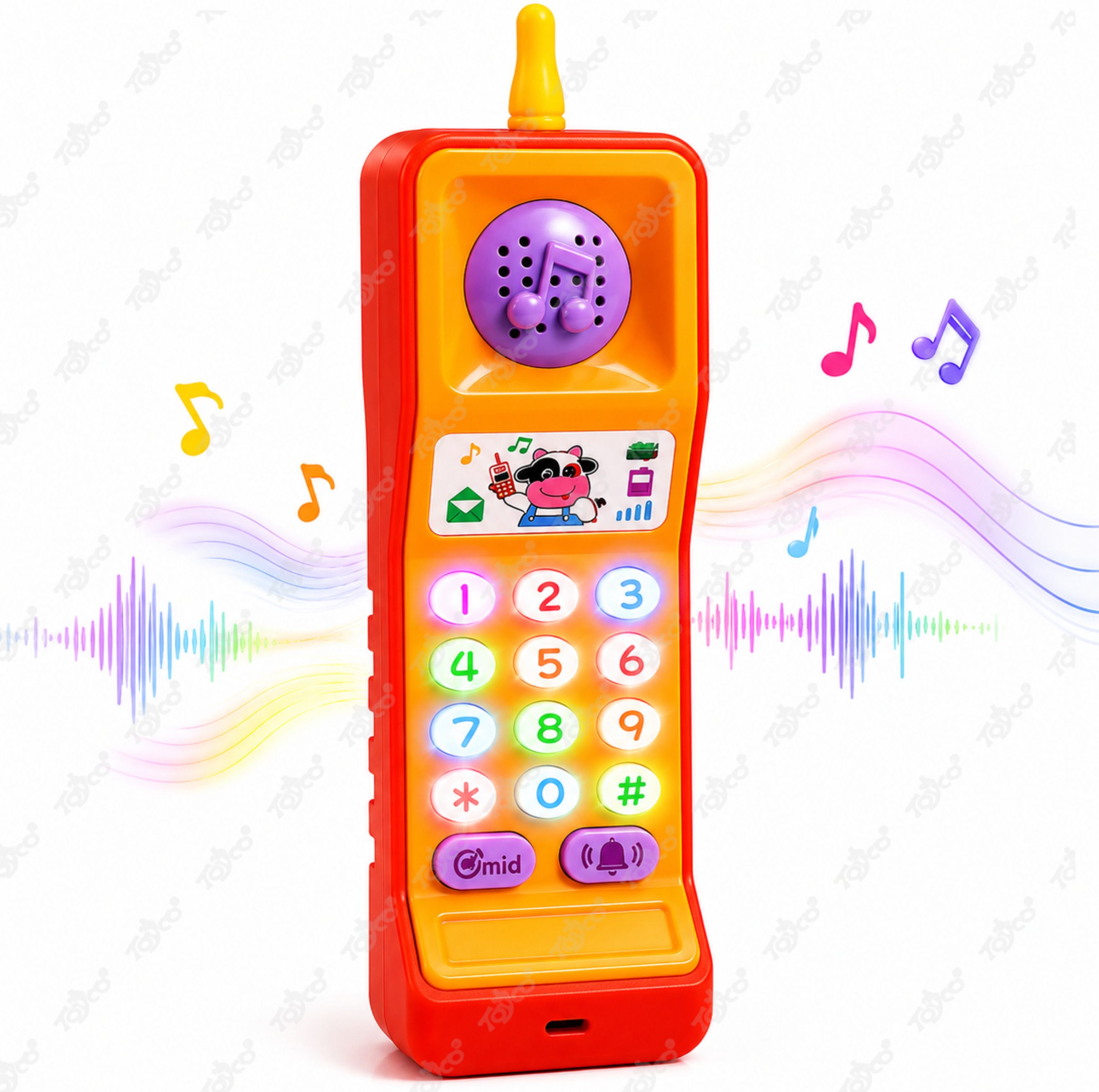 Mini Musical Funny Mobile Phone Toy for Kids with Lights, Sound & Music 002-image-4