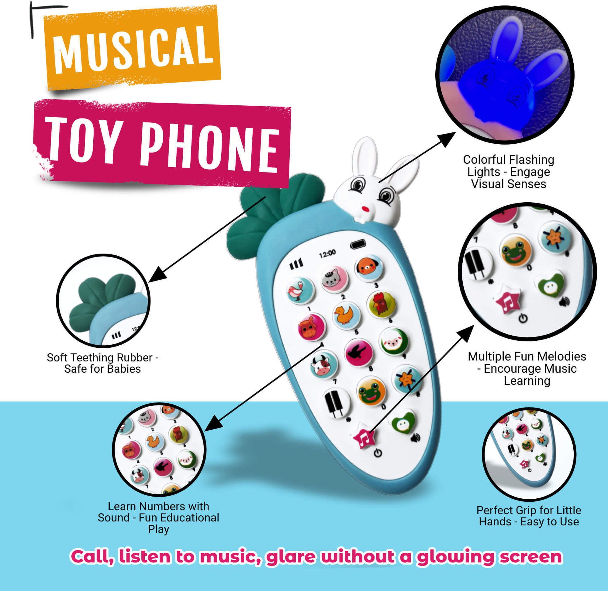 nkl Smart Kids Rabbit Phone, Musical Sound Toys, Best Gift For Kids_27-picture-25