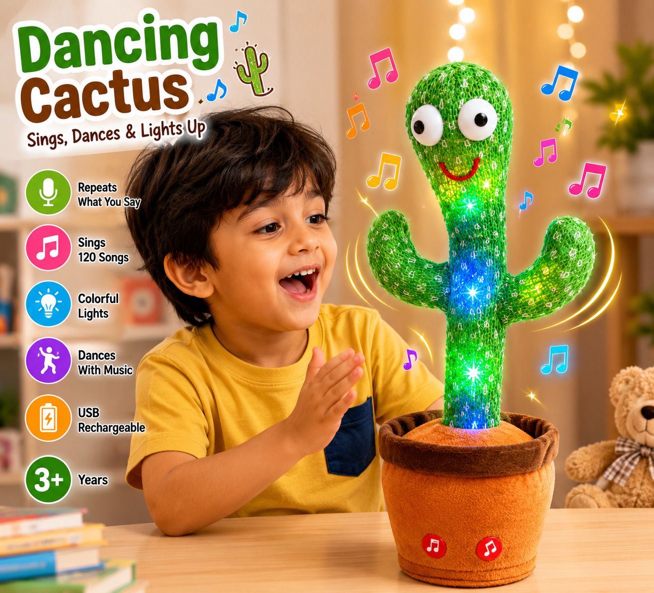 ozuu Talking & Dancing Cactus Musical Toy-picture-24