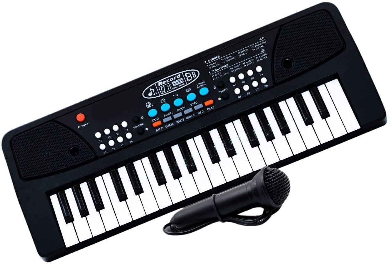 bantas Portable Musical Piano Keyboard with Microphone |37 Keys Bigfun image 1