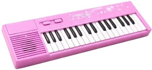 jericos Kids Piano Keyboard 37 Keys with Mic, Demos & Recording, Pink-picture-42