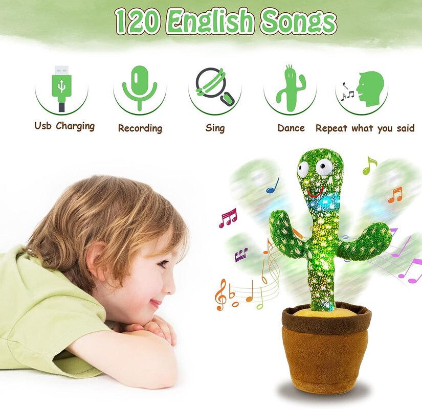saleoff Dancing Talking Cactus Plush Toy, Wriggle, Singing, Repeats What You Say-1129-picture-12