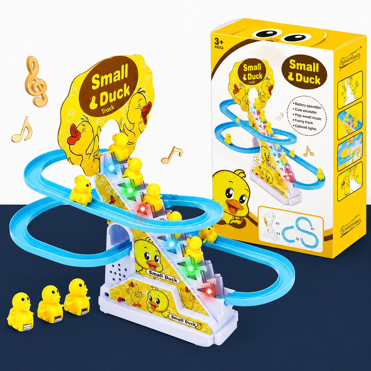 small duck track Stair Climbing Sliding Duck Toy-picture-24