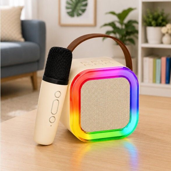 niyamat Portable Wireless Karaoke Speaker with RGB Lights and Microphone Kids-picture-11