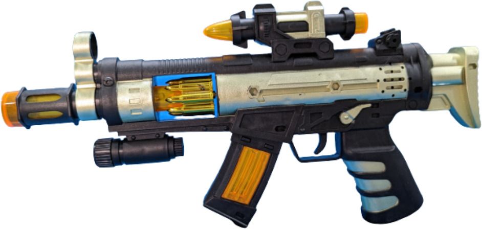 Gun for Kids with Light & Vibration, Musical Toy Golden Gun