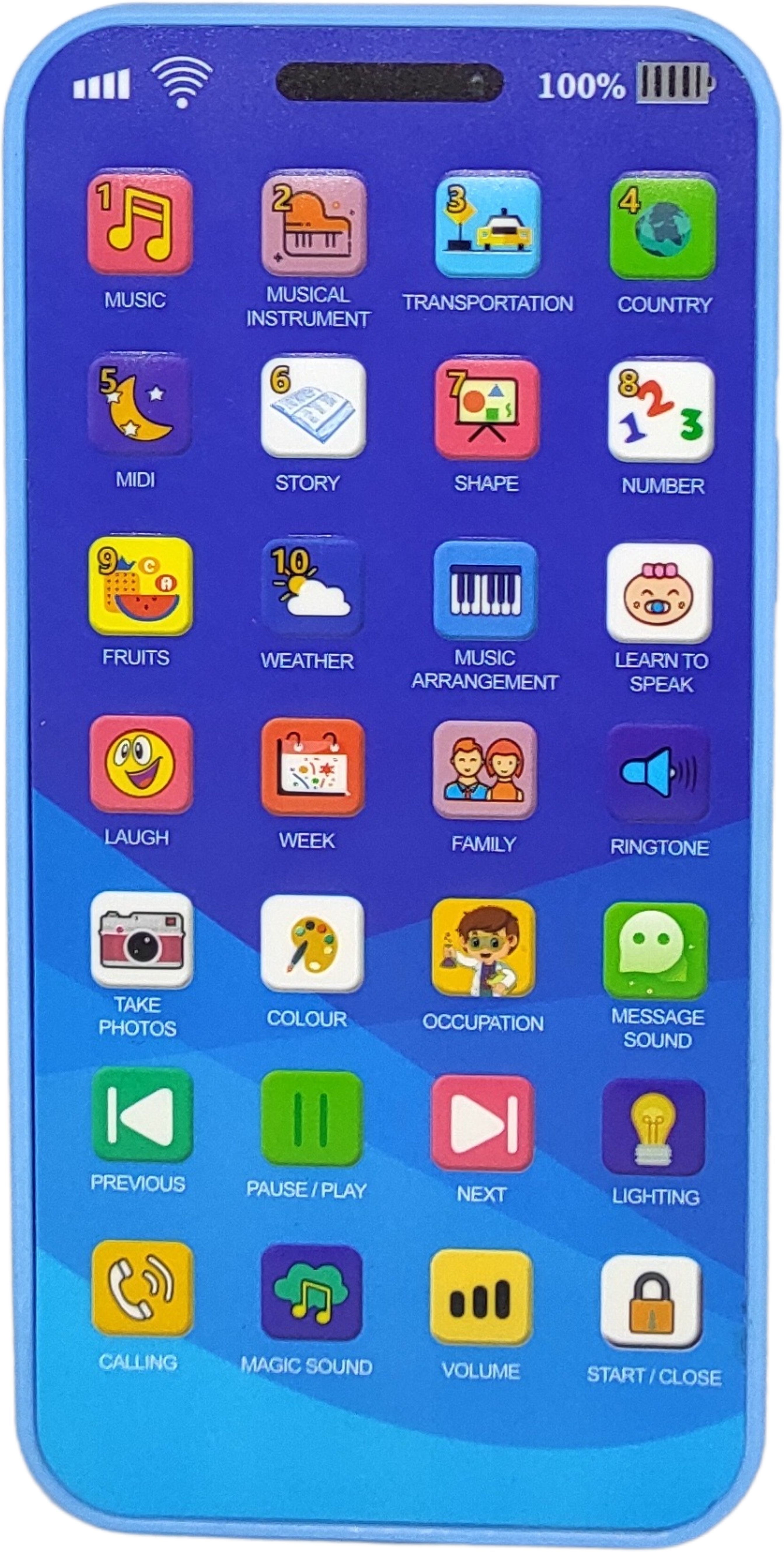 Kids Smart Phone Toy 24 Modes Musical Phone Toy with Rechargeable Battery