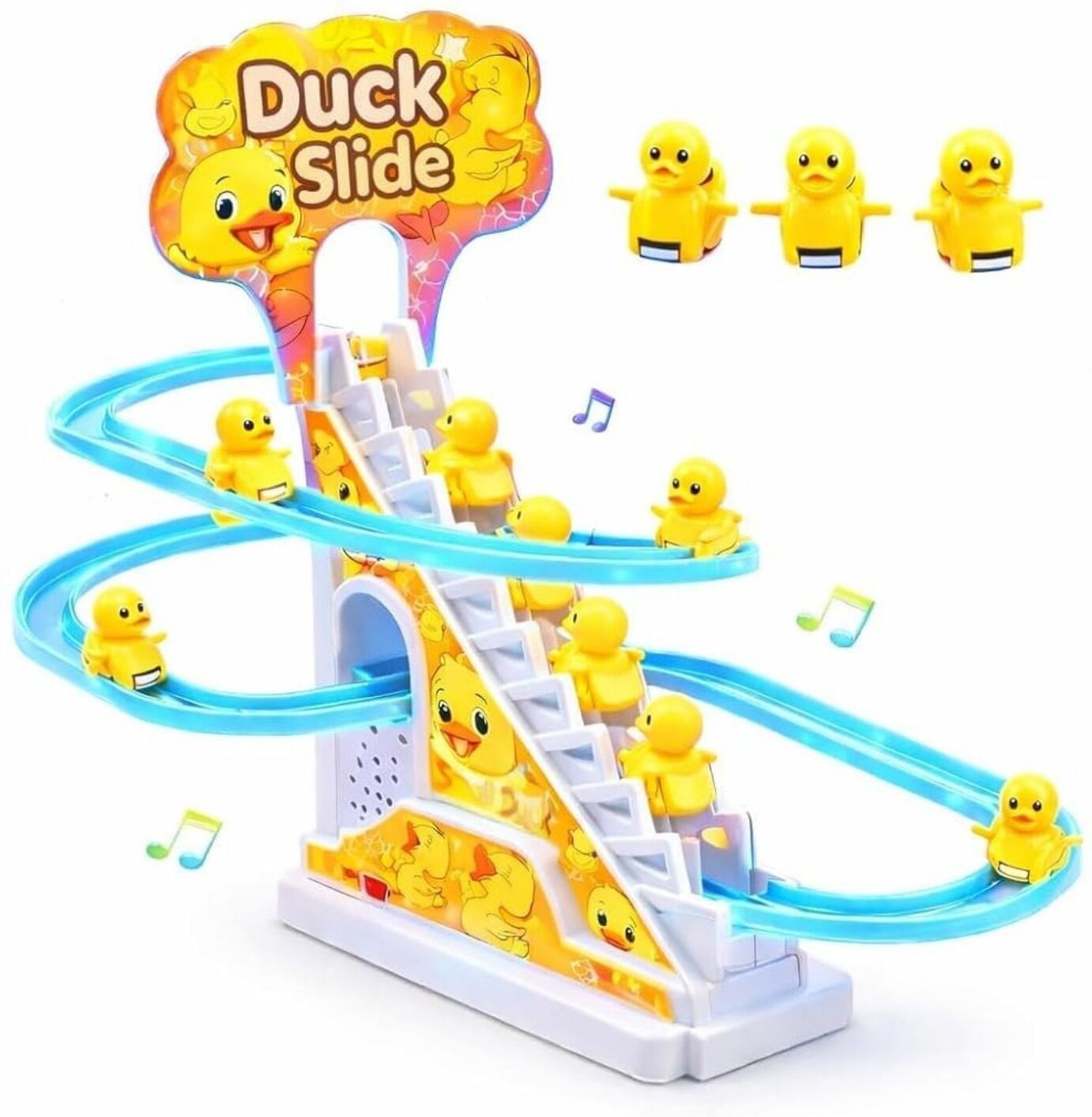 treeva Duck Climbing Stairs Toy with Music & LED Lights-08-picture-30