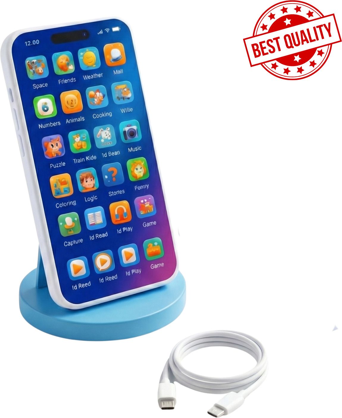 Kids Toy Smartphone with Alphabet Numbers Music-image-30
