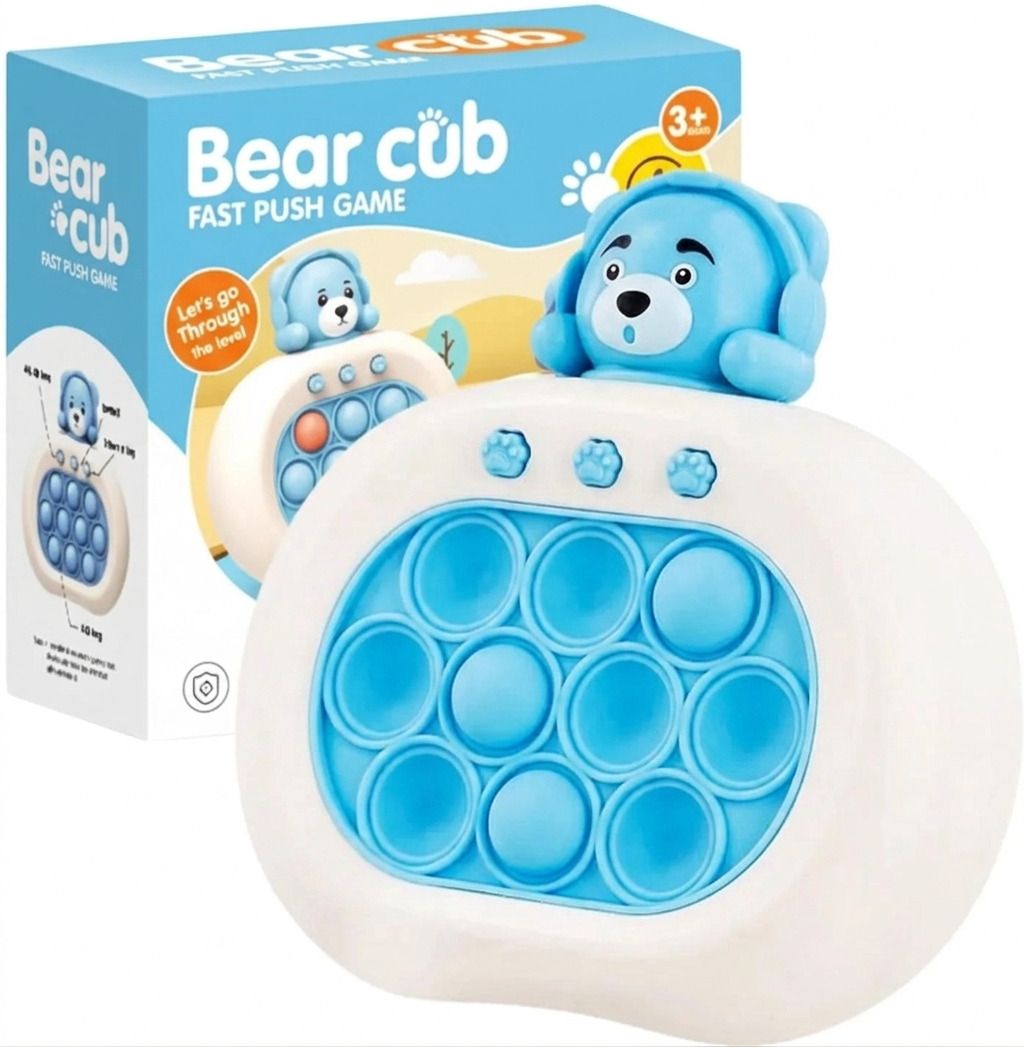 Bear Cub Fast Push Game Toy with Lights & Sounds for Kids Age 3+ Pink-image-35