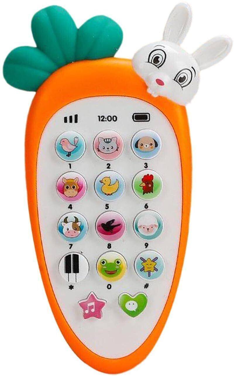Carrot Musical Mobile Phone with Music , Lights ,Rabbit Smartphone for Kids-image-23