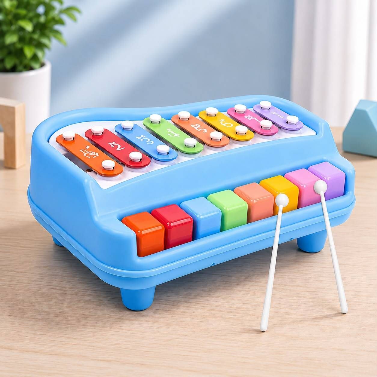 Kids 2 in 1 Xylophone and Big Piano for Kids Educational Musical Instruments Toy-image-37