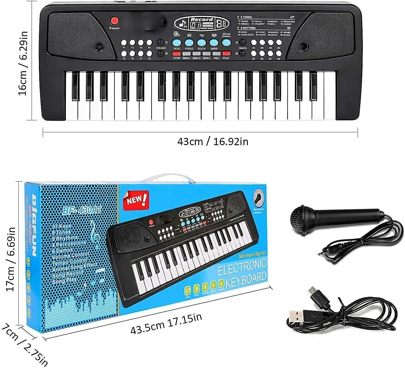 bantas Keyboard Piano, 37 Keys Piano Keyboard for Kids Musical Instrument Gift Toys-picture-10