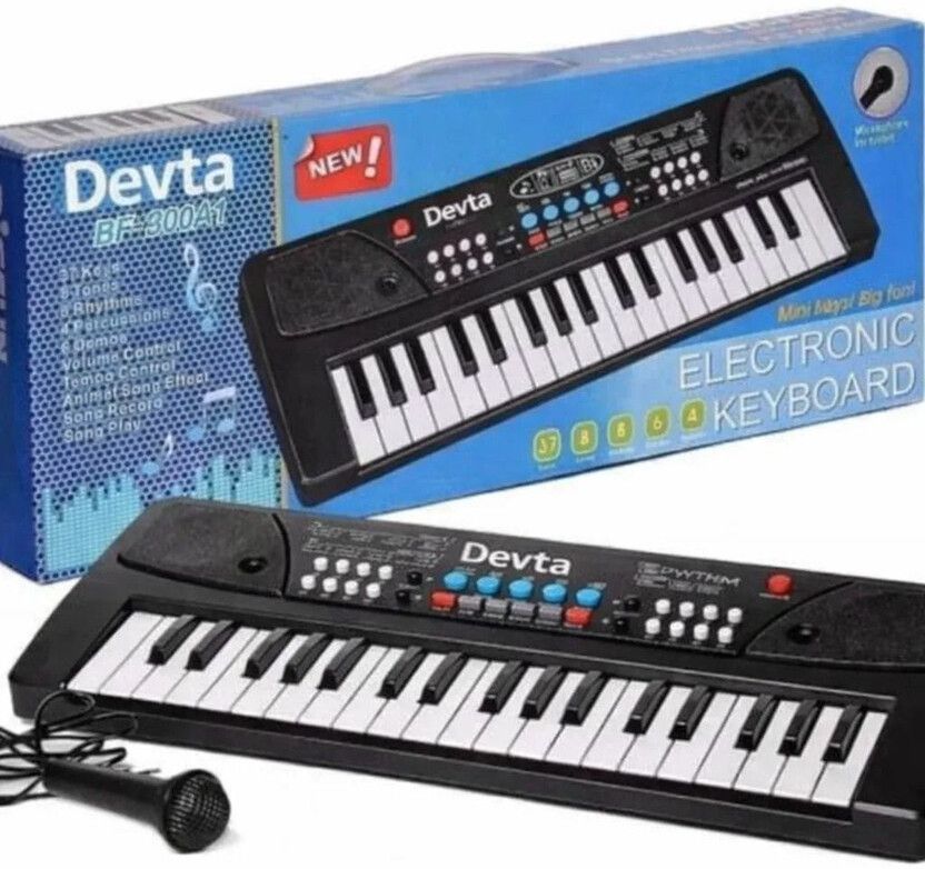 nickspool Devta BF-300A1 Electronic Keyboard Piano 37 Keys with Microphone for Kids-picture-1