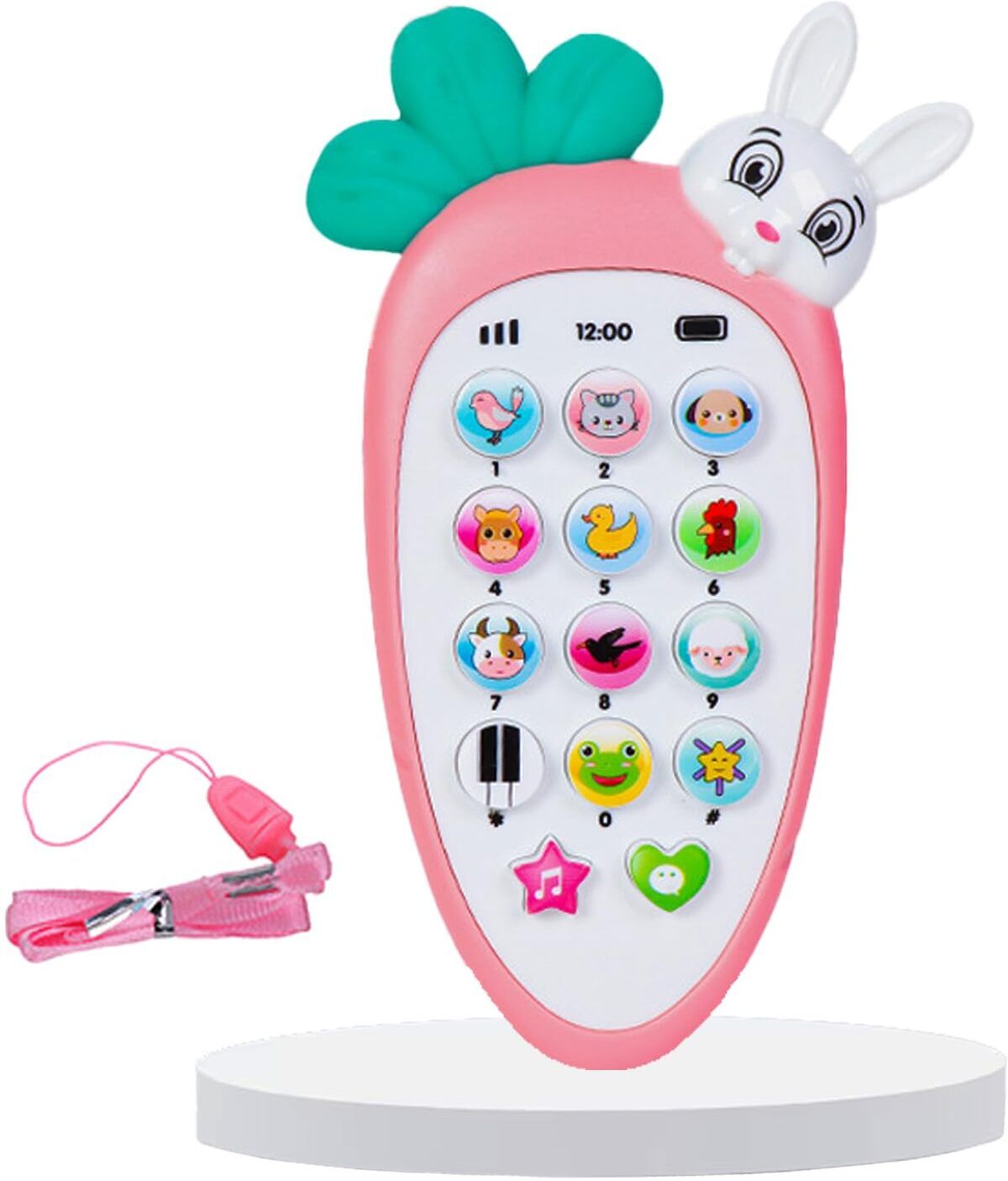 Carrot Toy Phone for Kids with Light & Sound, Musical Learning Toy for Baby-image-32