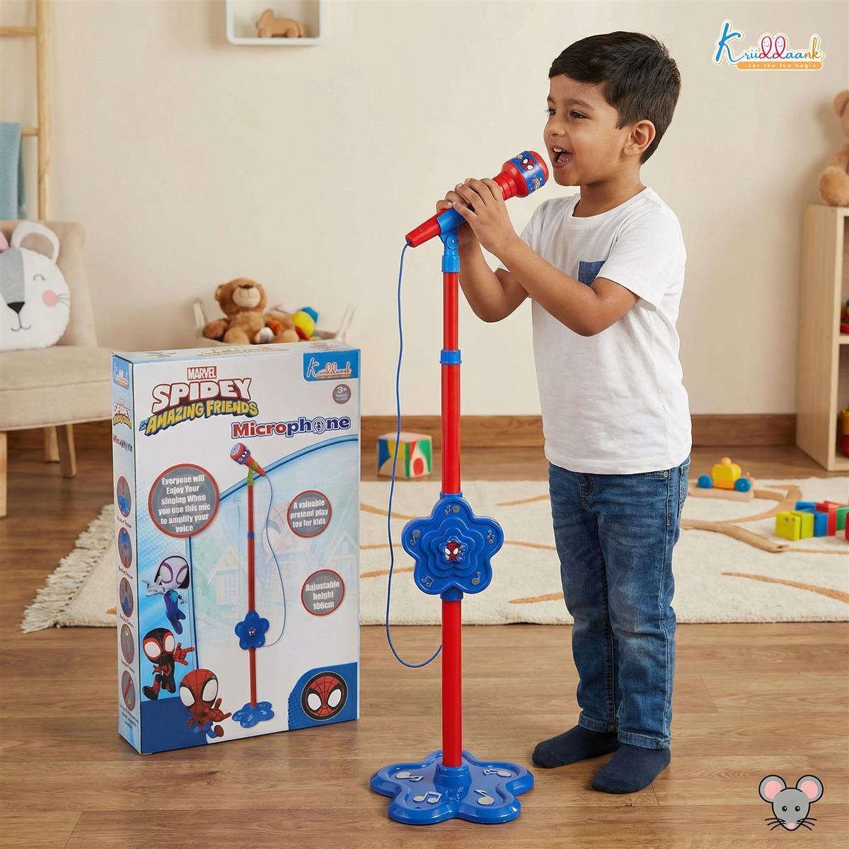 avengers Kids Musical Karaoke Set with Spider Inspired Microphone and Speaker-picture-20