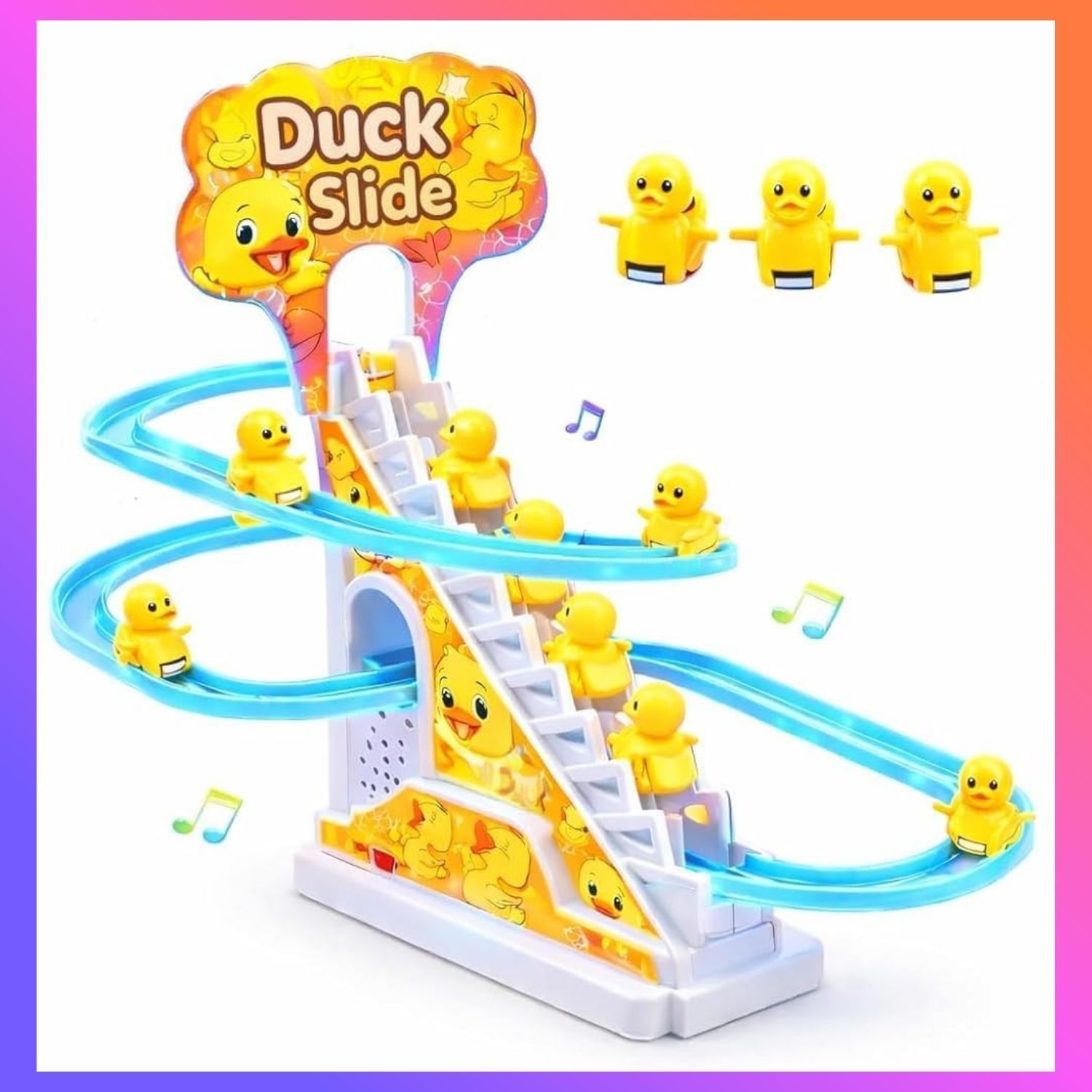 treeva Duck Climbing Stairs Toy with Music & LED Lights-04-picture-48