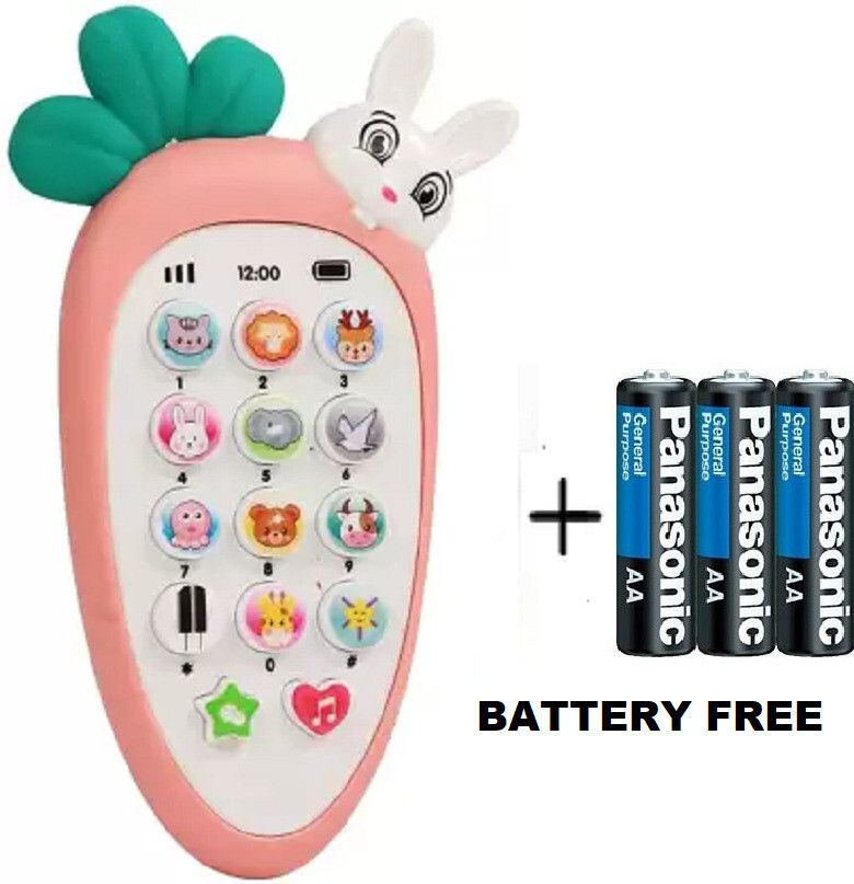 Rabbit Phone Smart Cordless Feature Mobile Phone Toys for Kids Musical Toys