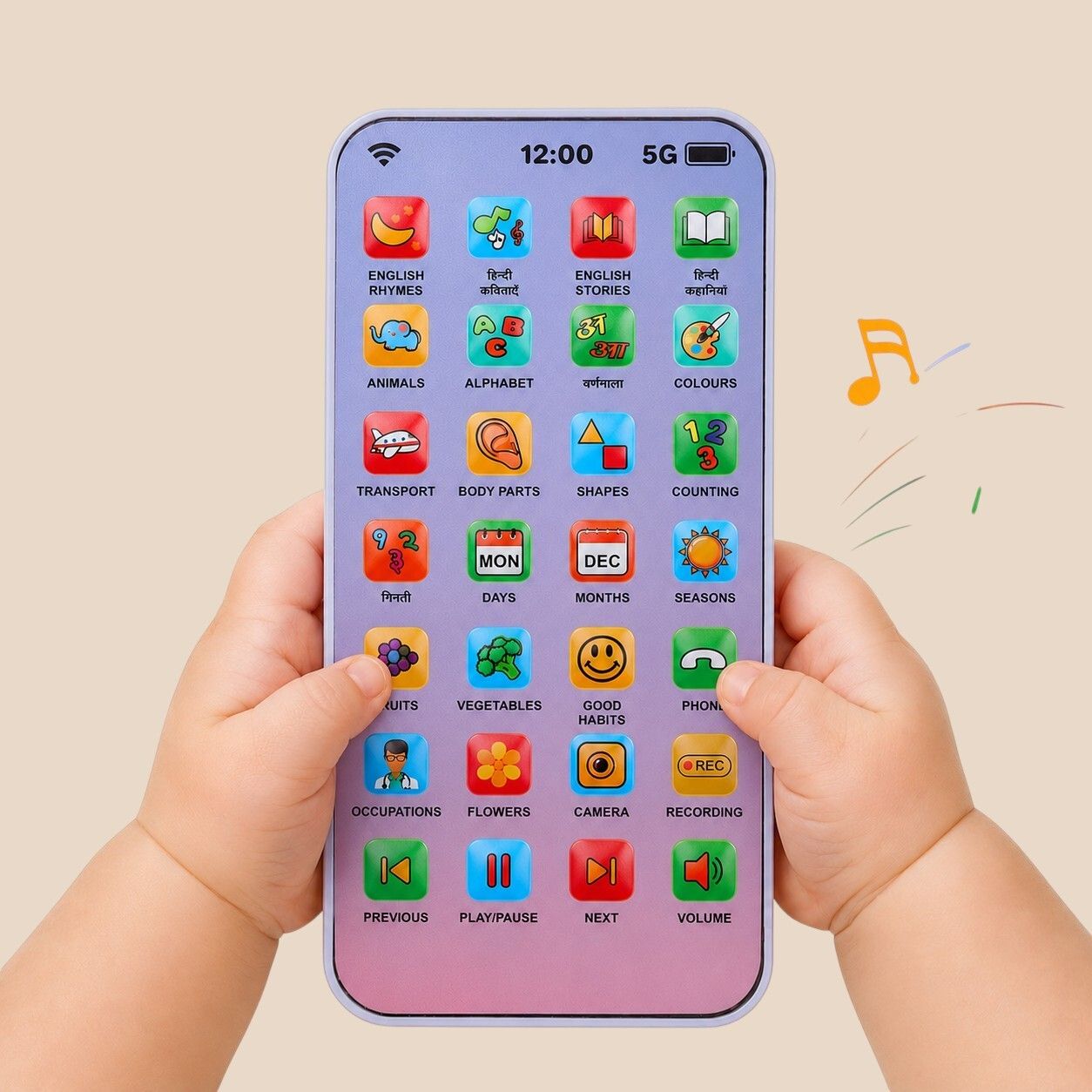 Smart Toy Phone for Kids with Stories Rhymes and Games-image-1