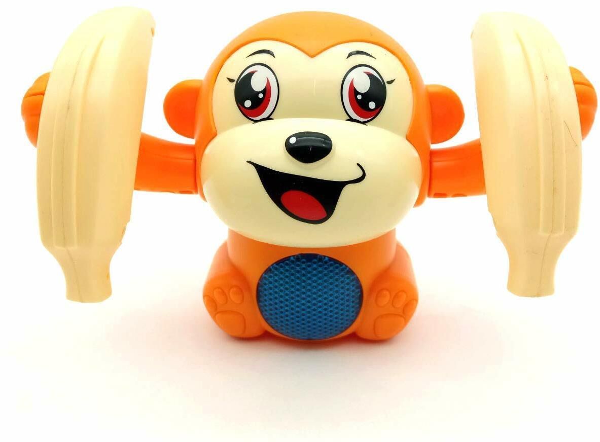 Dancing and Spinning Rolling Doll Tumble Monkey Toy Voice Control Banana Monkey with Musical Toy with Light and Sound Effects and Sensor(MixColor)-image-17