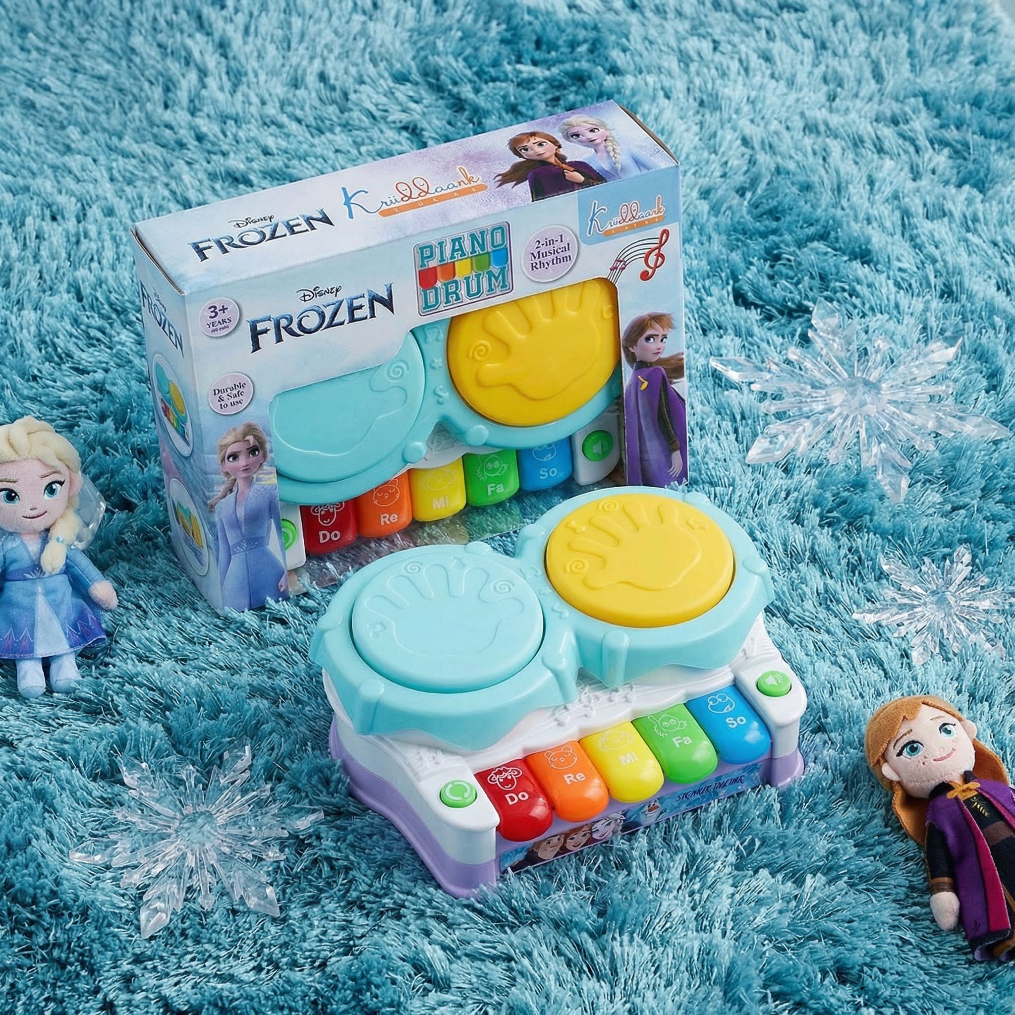 Frozen Theme Piano Drum - Elsa & Anna Electronic Music Kit for Kids-image-16