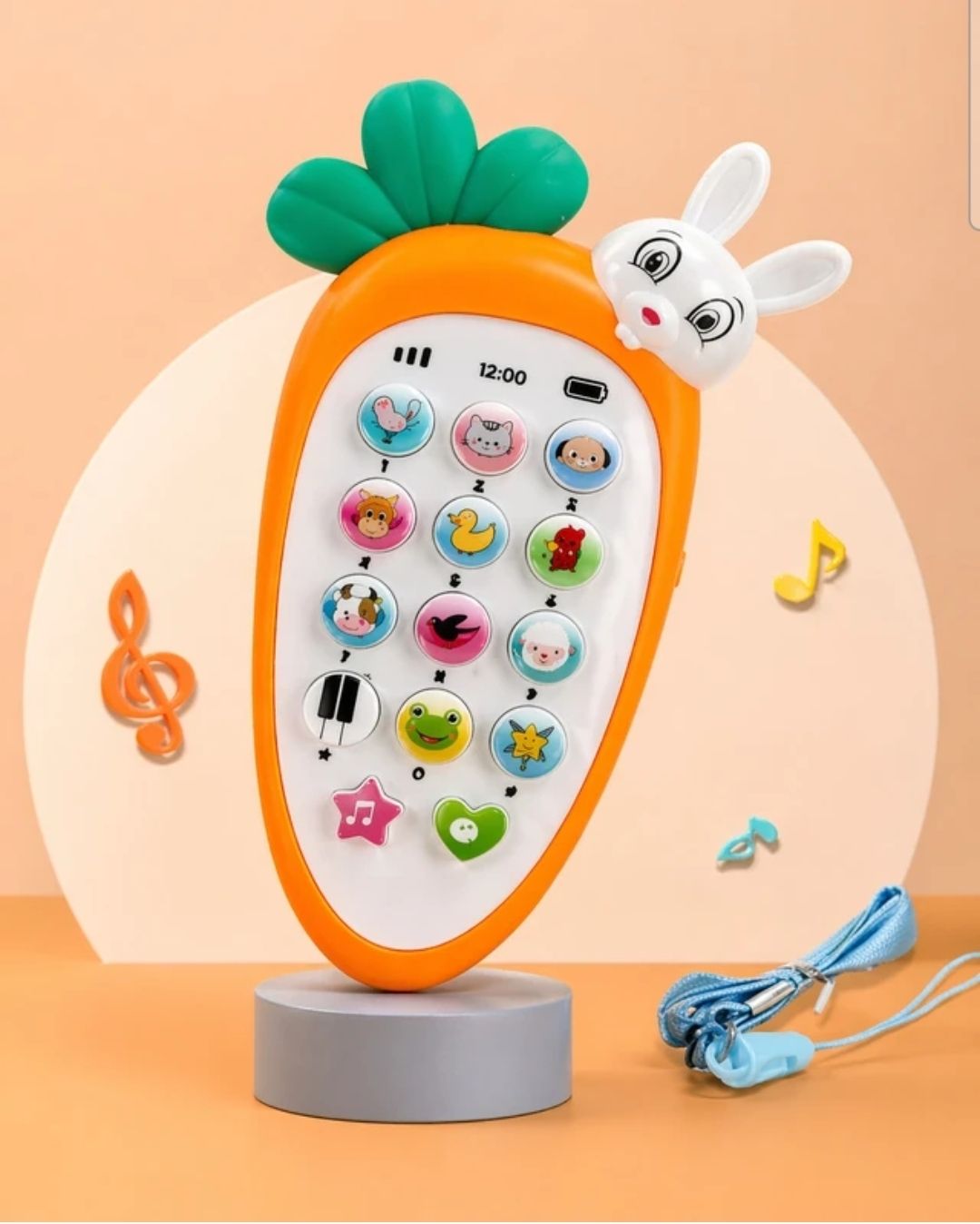 Carrot Shape Educational Phone with Lights & Sounds-image-33