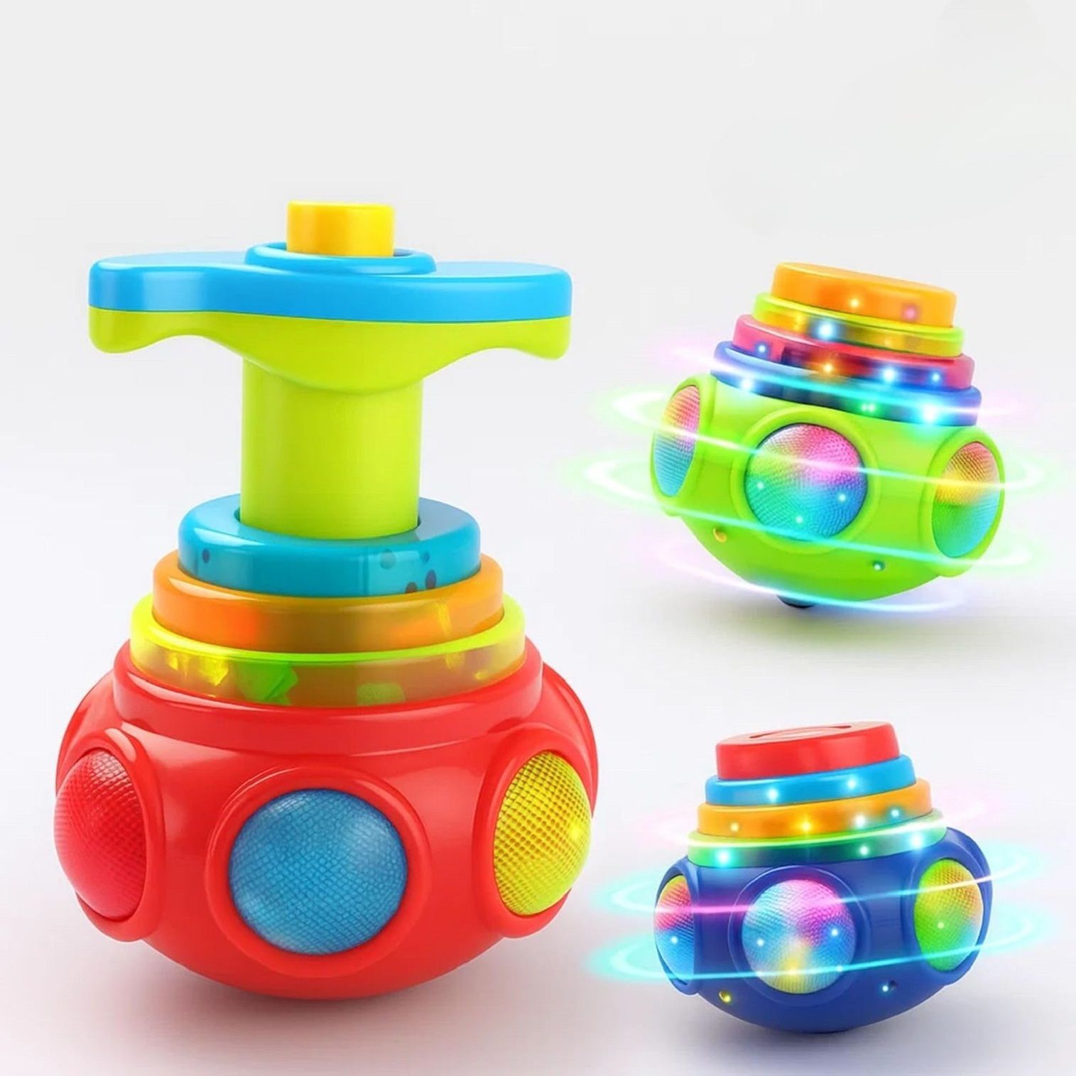 zuigo Spinning Top Magic Lattoo Toy Magic Spinner with LED Lights Music Toy.-picture-15