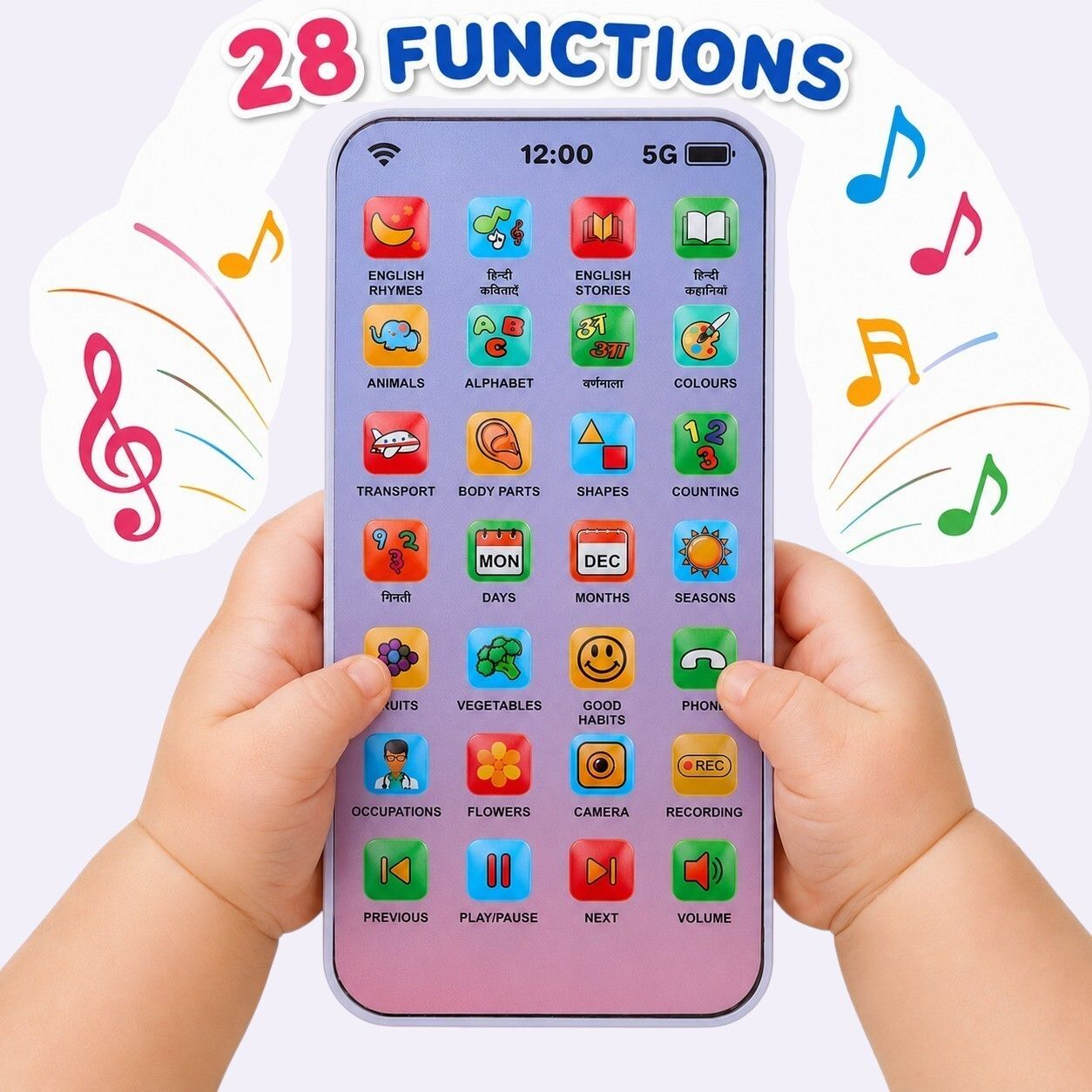 maa momai toys Kids Phone Toy with Smart Learning and Entertainment Functions-picture-31