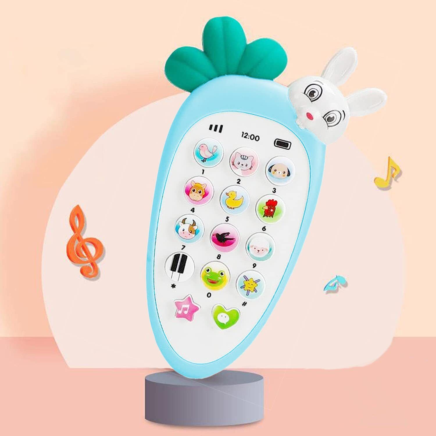 Mobile Phone Toys for Kids Smart Phone Cordless Feature Rabbit Mobile