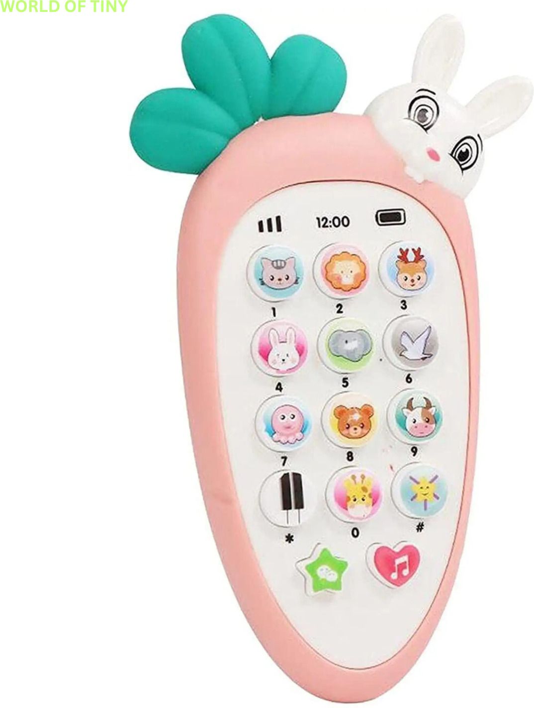 Baby Learning Mobile Phone Toy with Lights, Music & Animal Buttons-image-42