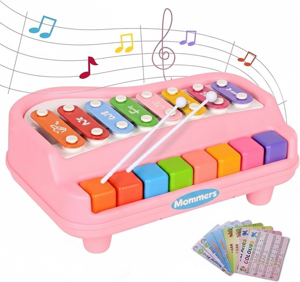 jipsy Musical Instruments, 2 in 1Piano Xylophone for Toddlers 1-3 Years Old, 8 Keys-picture-24