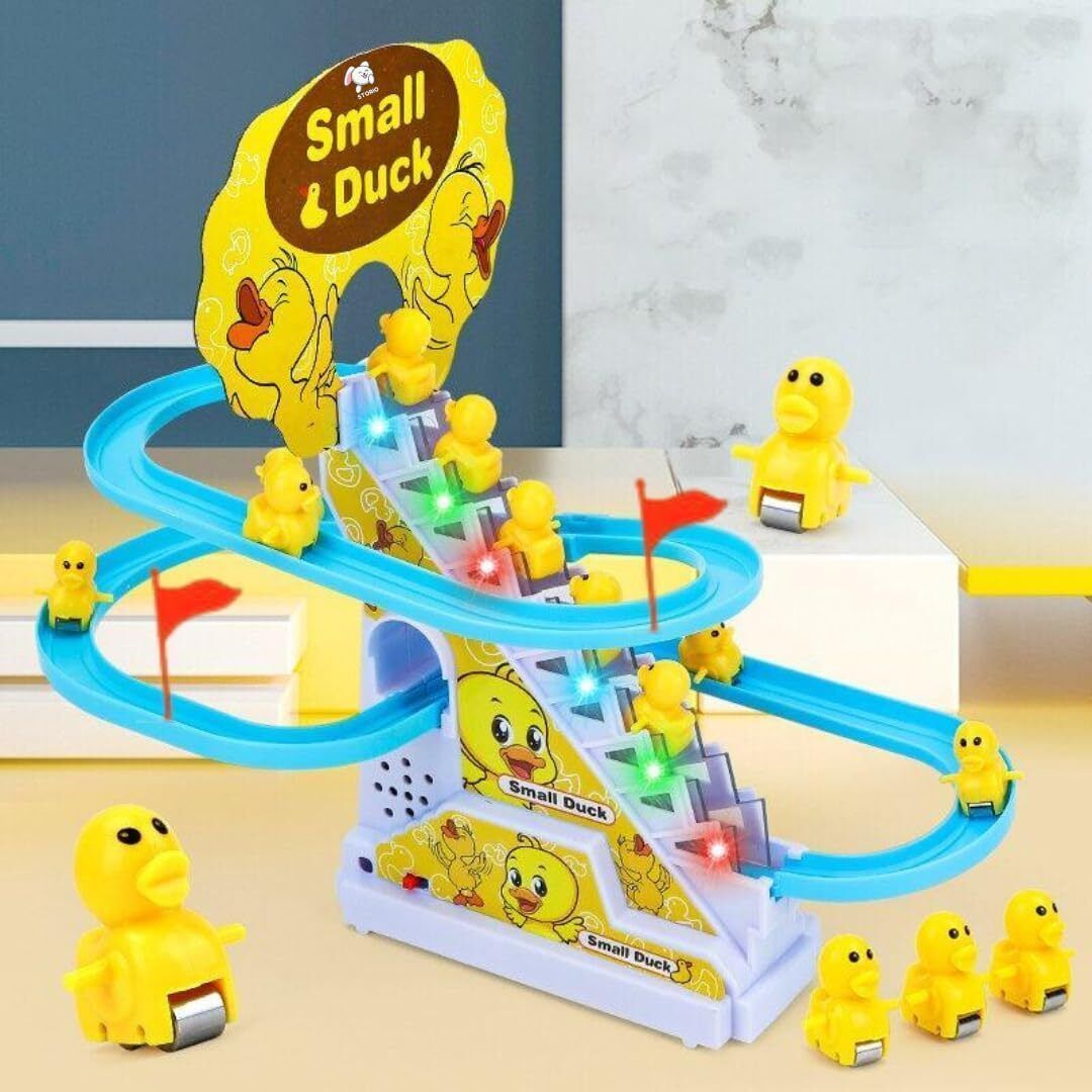 orelius fire Music and Lights Small 3 Ducks Stair Climbing Toys for Kids,-picture-43