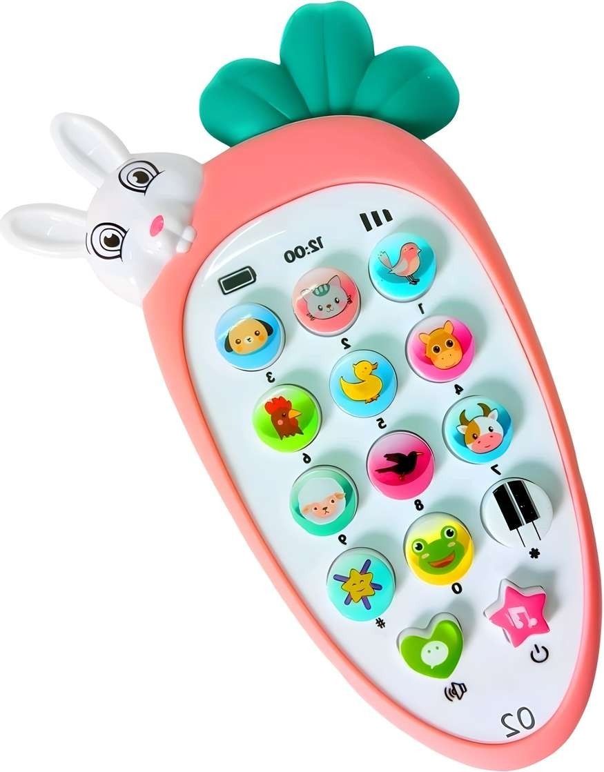 Musical Toy Phone for Kids, Smart Light Rabbit Design