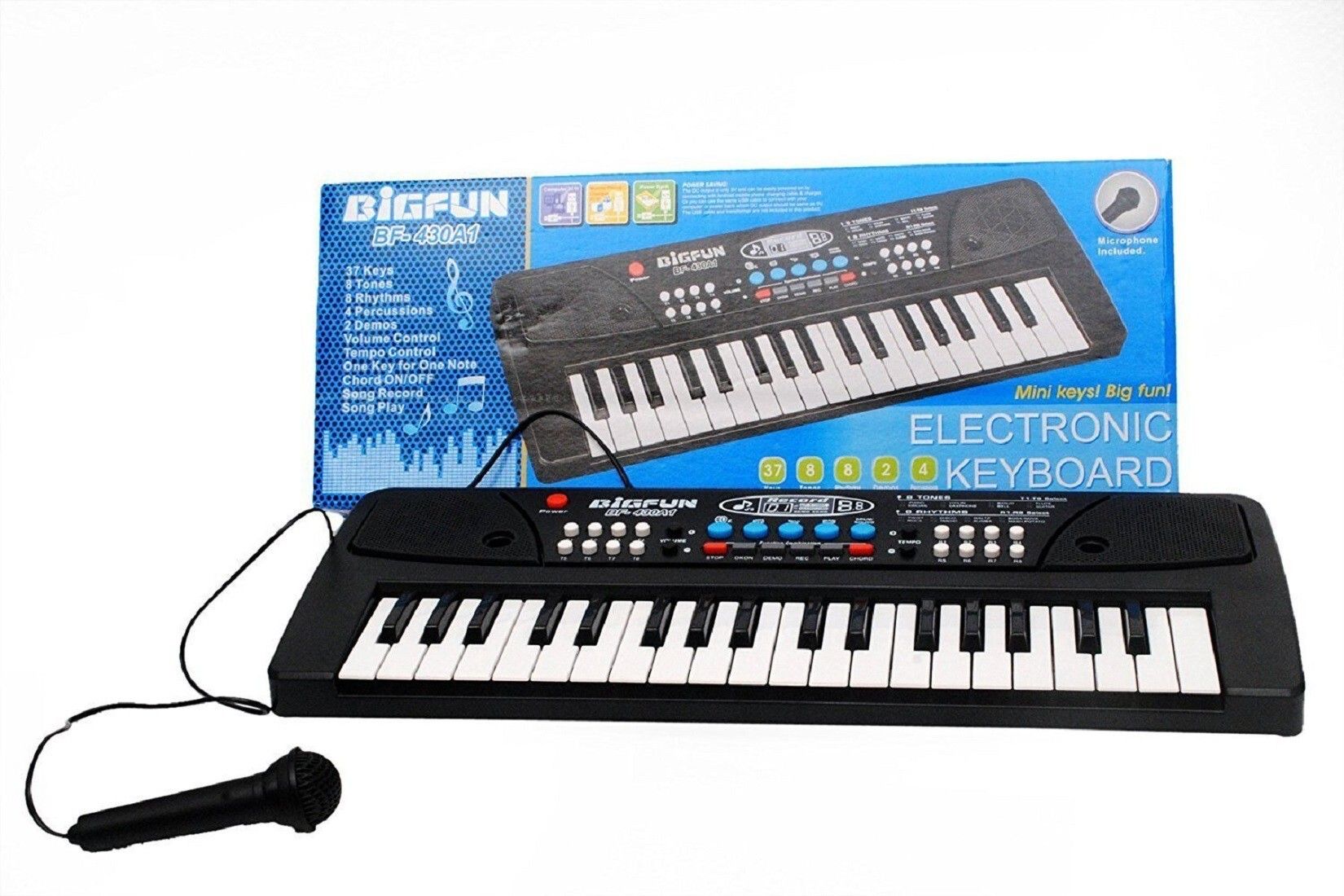 Electronic 37 Keys Toy Keyboard Piano with Microphone