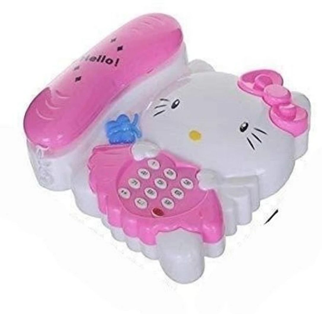 Toys Cute Kitty Shape Musical Toy Telephone for Kids with Keypad Lights & Sounds-image-36