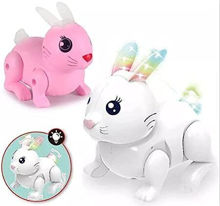 adhira toys Jump & Walk Rabbit/Bunny, Sweet Sounds & Blinks Colored Lights,Move Tail etc-picture-18